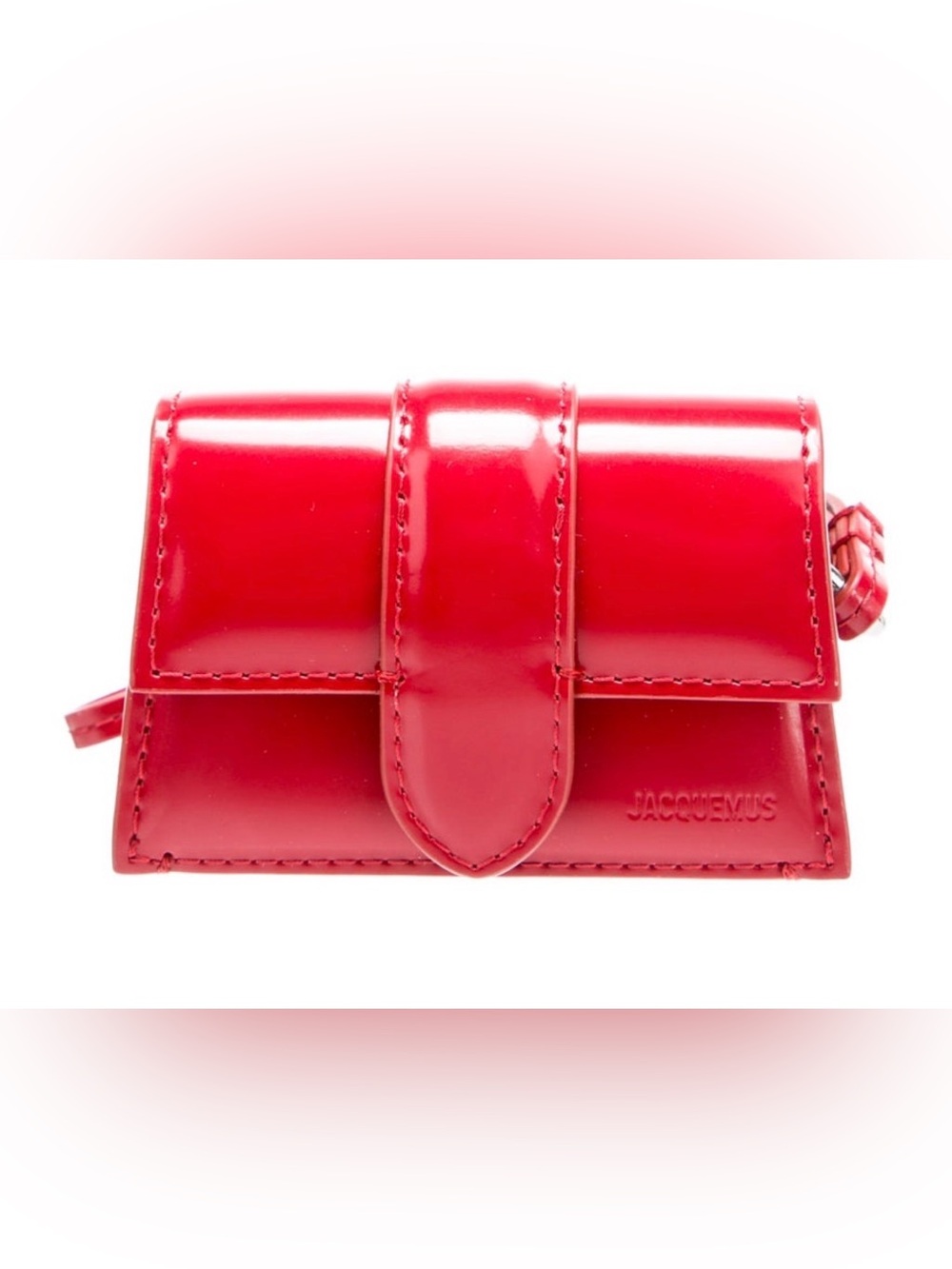 Jacquemus glossy red patent leather mini bag